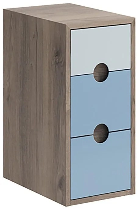 Cassetti in truciolare L 36 x L 45 cm azzurro Kompas