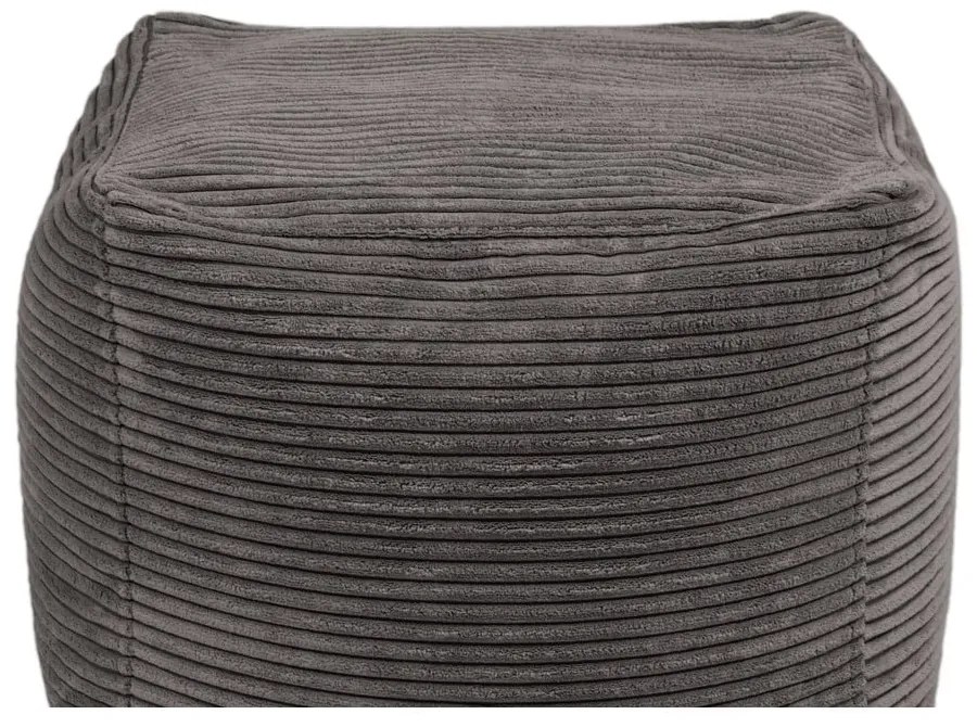 Puof a sacco grigio scuro con rivestimento in velluto a coste Up! MooG – SLOWDOWN