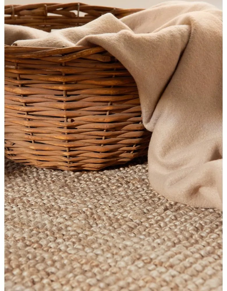 Tappeto rotondo di colore naturale in iuta ø 200 cm Bouclé Jaipur – Hanse Home