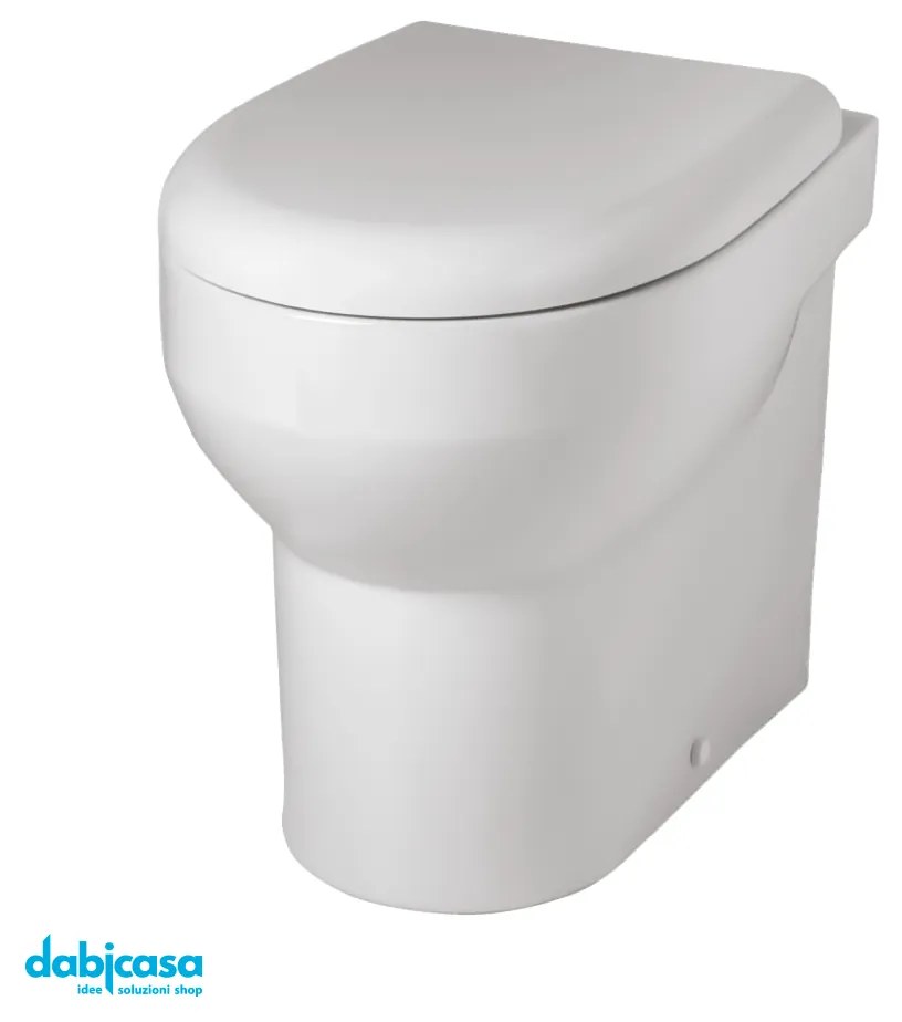 The ArtCeram "Smarty 2.0" Wc Da Terra Filo Muro Bianco Lucido Senza Brida