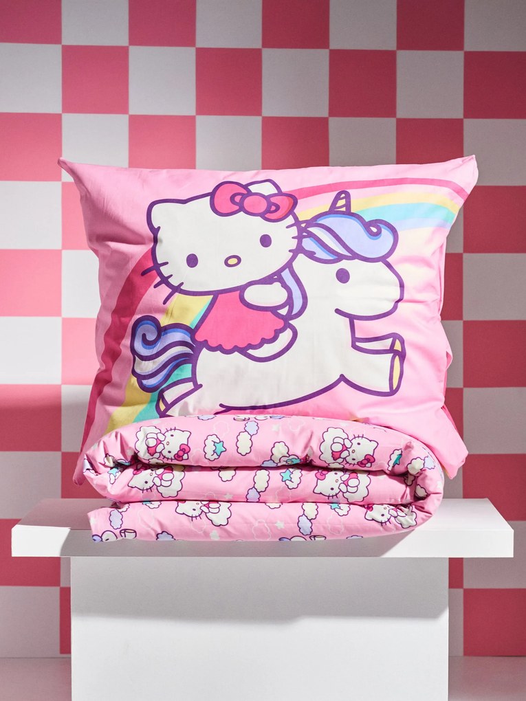 Sinsay - Set di biancheria da letto Hello Kitty - orchidea