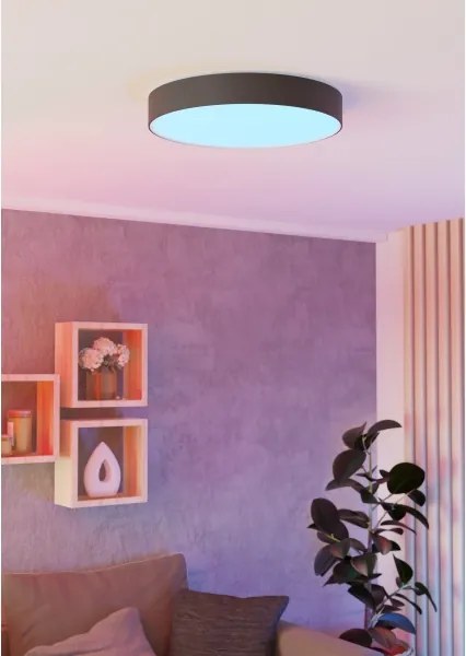 Eglo 901904 - Plafoniera LED RGBW dimmerabile GALLIZZI-Z LED/26W/230V diam. 49 cm nera