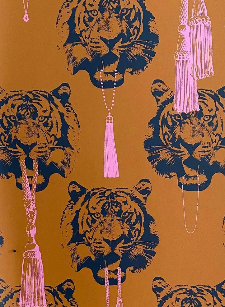 Studio Lisa Bengtsson Carta da parati Coco Tiger - Mustard