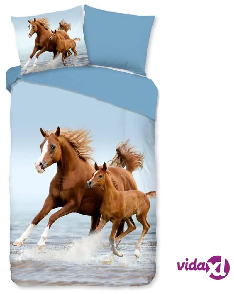 Good Morning Copripiumino per Bambini FREE 140x200/220cm Marrone e Blu