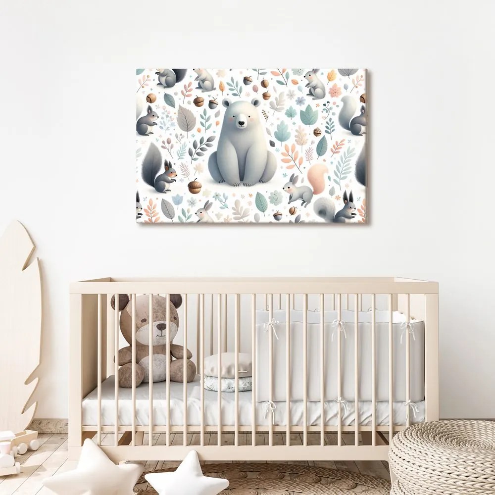 Quadro su tela – Animali del bosco per bambini