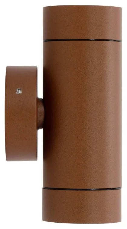 Applique Cilindrica Bidirezionale, IP65, GU10, Corten Colore Corten