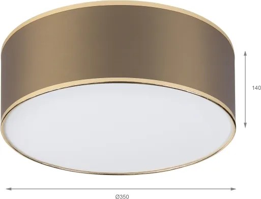 Plafoniera da soffitto SIRJA LED/20W/230V 4000K Ø 35 cm marrone/oro