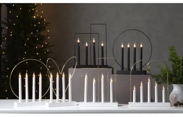 Eglo 410985 - Candeliere di Natale GLOSSY FRAME 4xE10/3W/230V bianco