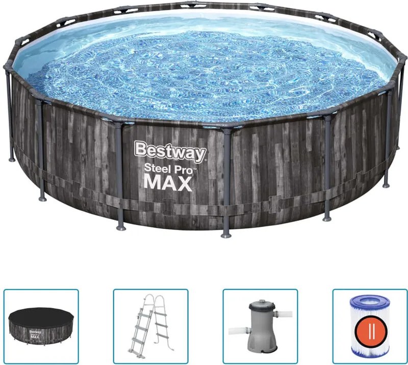 Set Piscina Steel Pro max Rotonda 427x107 cm Bestway n/a