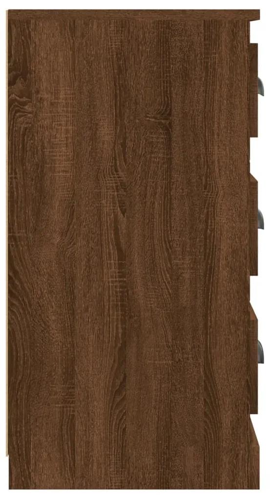 Credenza rovere marrone 70x35,5x67,5 cm in legno multistrato