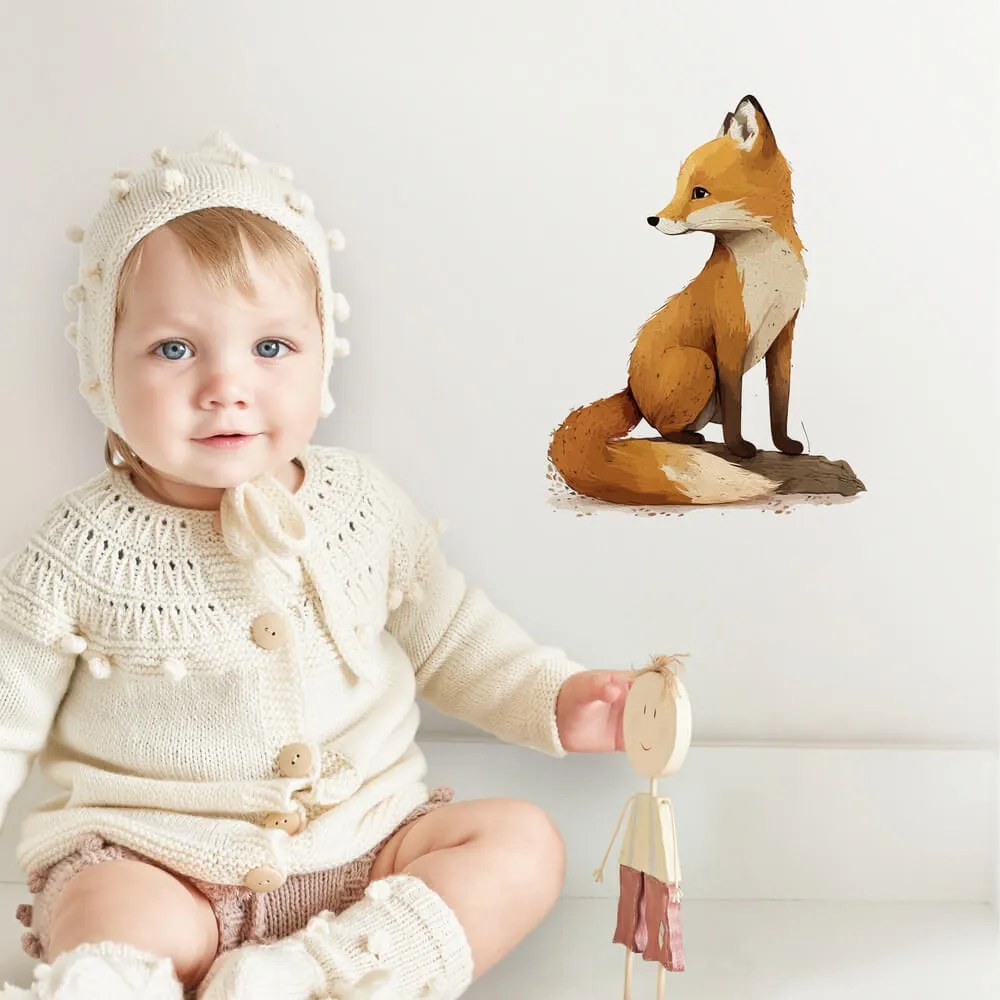 Volpe vigile - Adesivo per la camera dei bambini  | Inspio