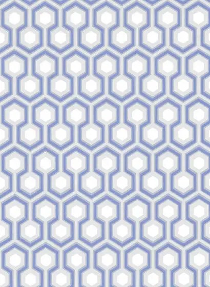 Hicks Hexagon - Designtapete von Cole and Son - Blau/ Grau