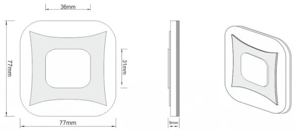 LDST SK-01-CB-BZ8 - Illuminazione LED per scale SHOCK 8xLED/1,2W/230V nero lucido