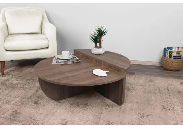 SET 2x Tavolino PODIUM marrone