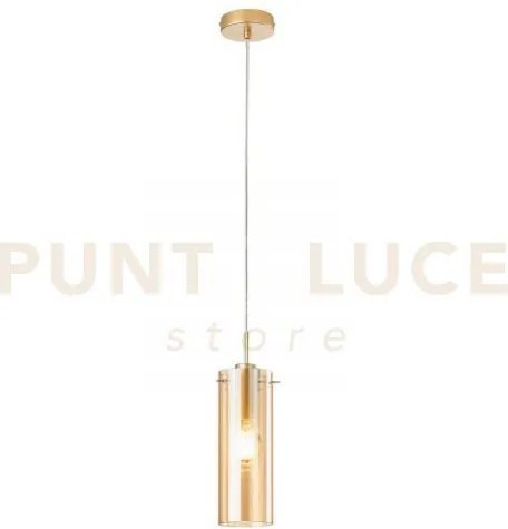 Lampadario a sospensione magic oro e ambra 1 luce attacco e27 10x15...