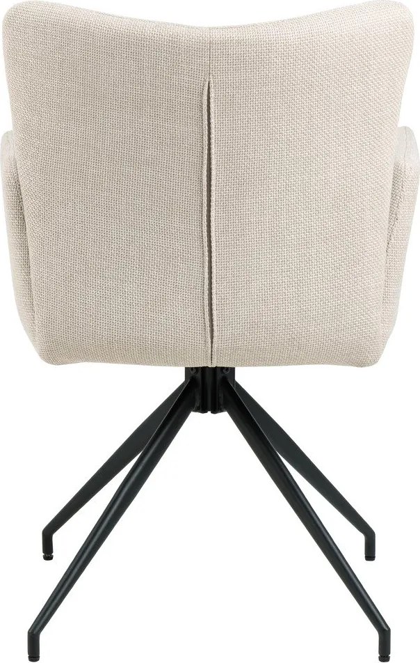 Set di sedie da pranzo beige in imbottito con braccioli 2 pz Laura – Actona