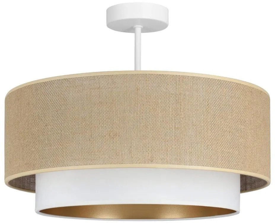 Plafoniera SARTA 1xE27/60W/230V bianco/iuta