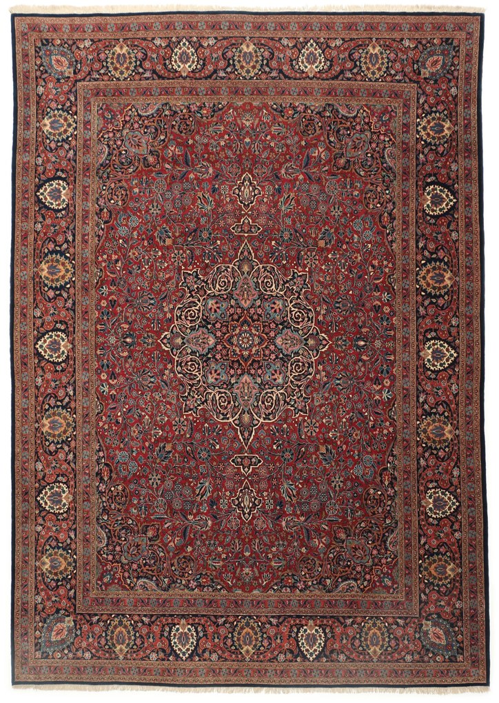 Kashan Tappeto 260 x 360 (Iran) Annodato A Mano