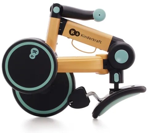 KINDERKRAFT - Bicicletta a spinta per bambini 3in1 4TRIKE giallo/menta