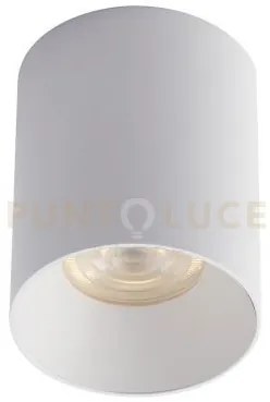 Plafoniera town bianca tonda 1 luce attacco gu10 8x10cm