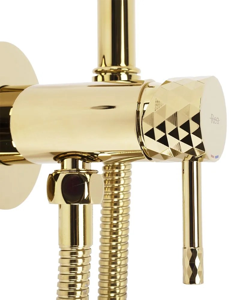 Rubinetto bidet Rea  Lungo Loop Diamond Gold