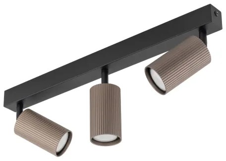 Faretto TUNE 3xGU10/10W/230V nero/marrone