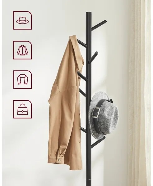 Appendiabiti a piantana LINEA, nero