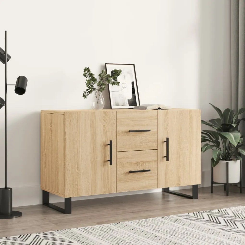 Credenza rovere sonoma 100x36x60 cm in legno multistrato