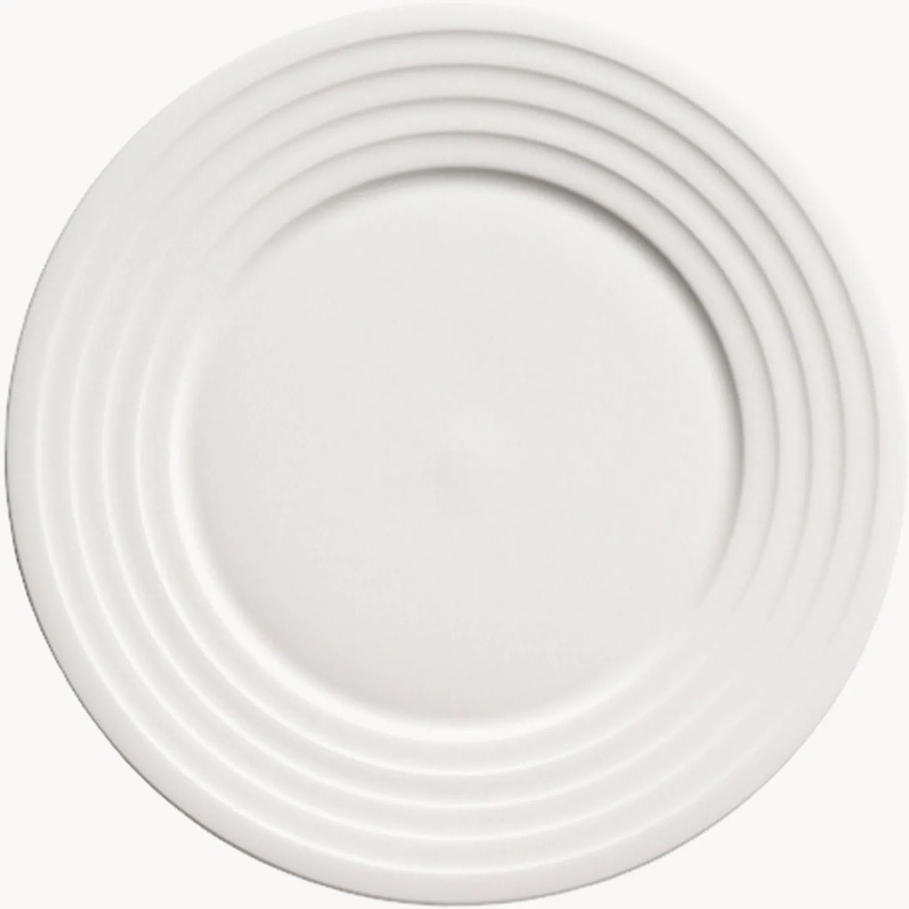 Set di 6 piatti da colazione in Fine Bone China Relief Fine Dining