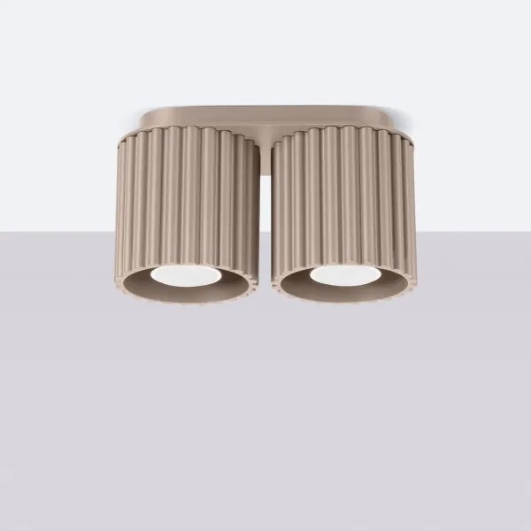 Sollux SL.1815 - Faretto AURA 2xGU10/10W/230V taupe