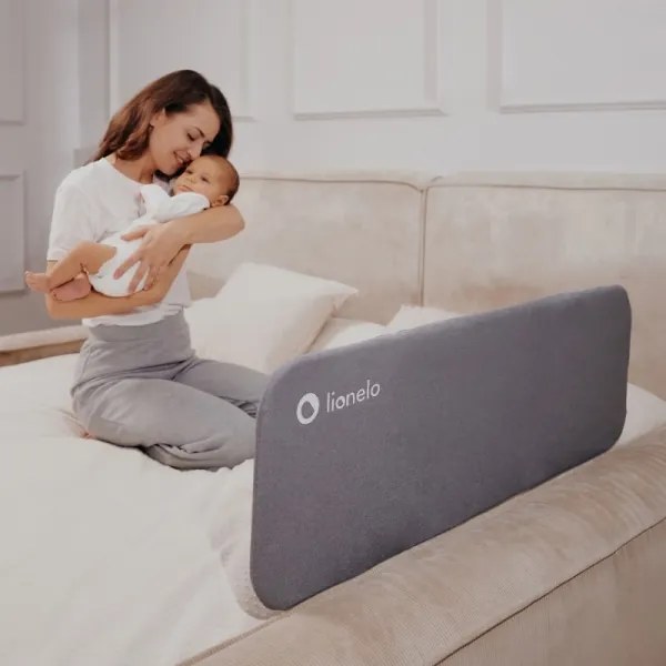 Lionelo - Barriera di sicurezza per letto LORA grigio scuro