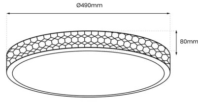 Plafoniera LED SHINY LED/34W/230V oro