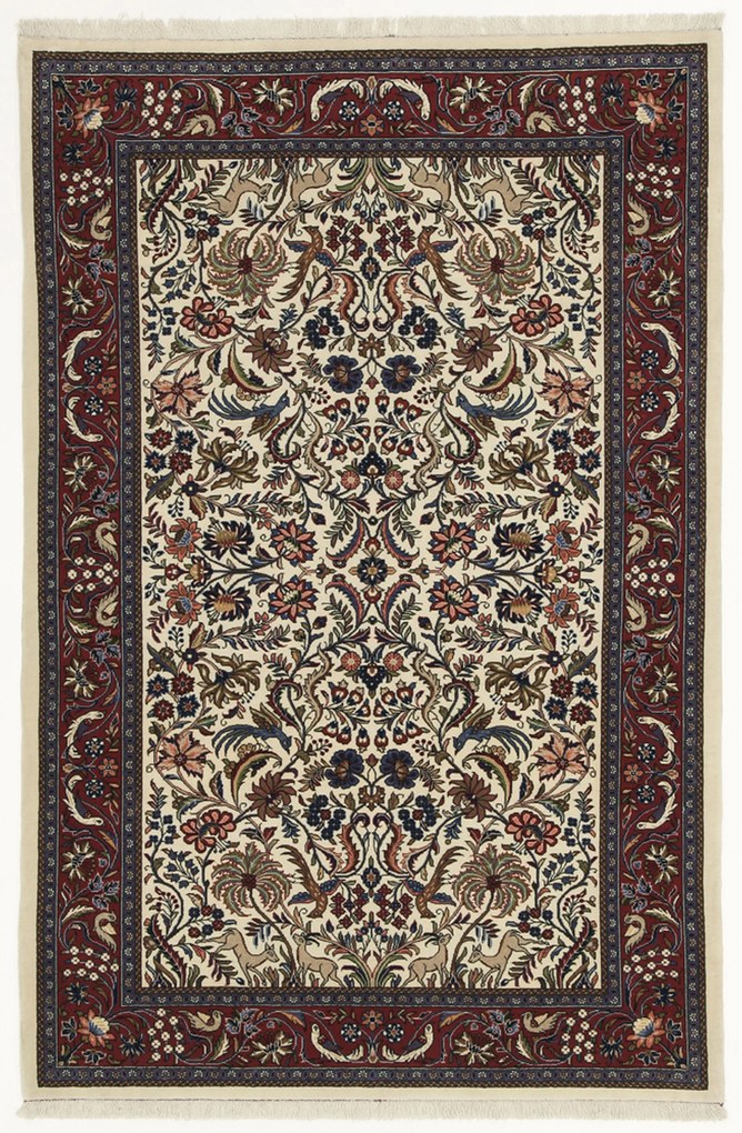 Isfahan Tappeto 150x100 (Iran) Annodato A Mano