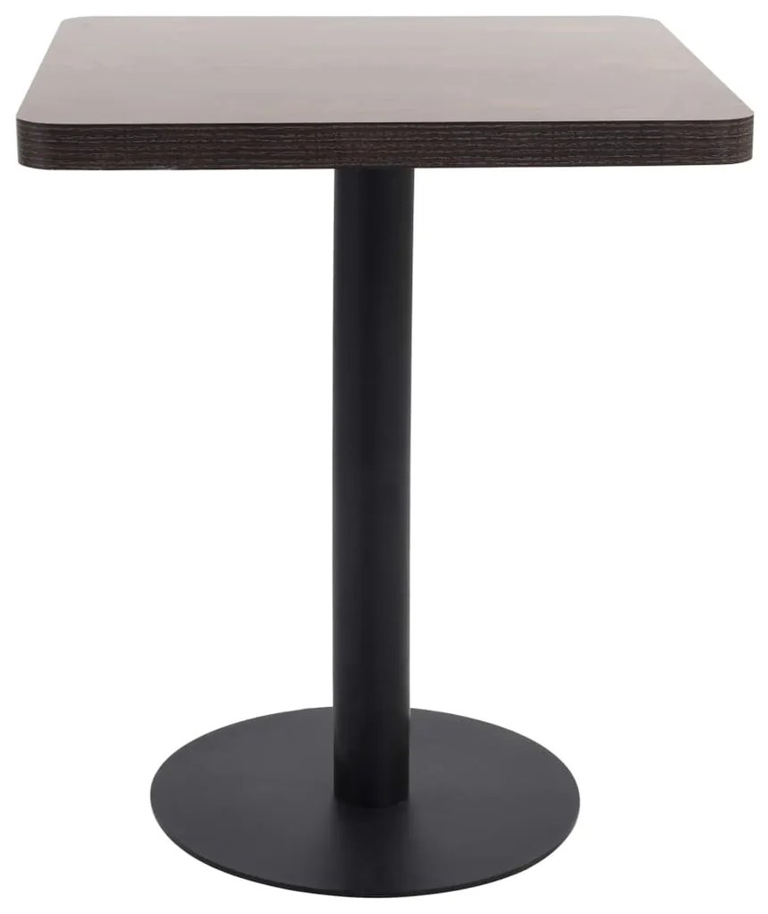 Tavolo da bistrot marrone scuro 60x60 cm in mdf