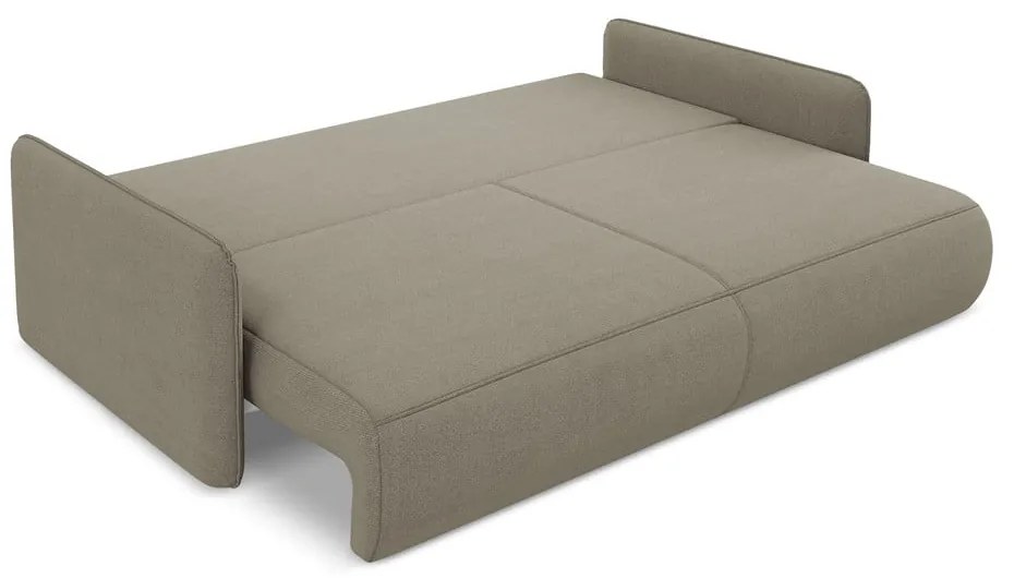 Divano beige allungabile/con contenitore 216 cm Nanea – Makamii