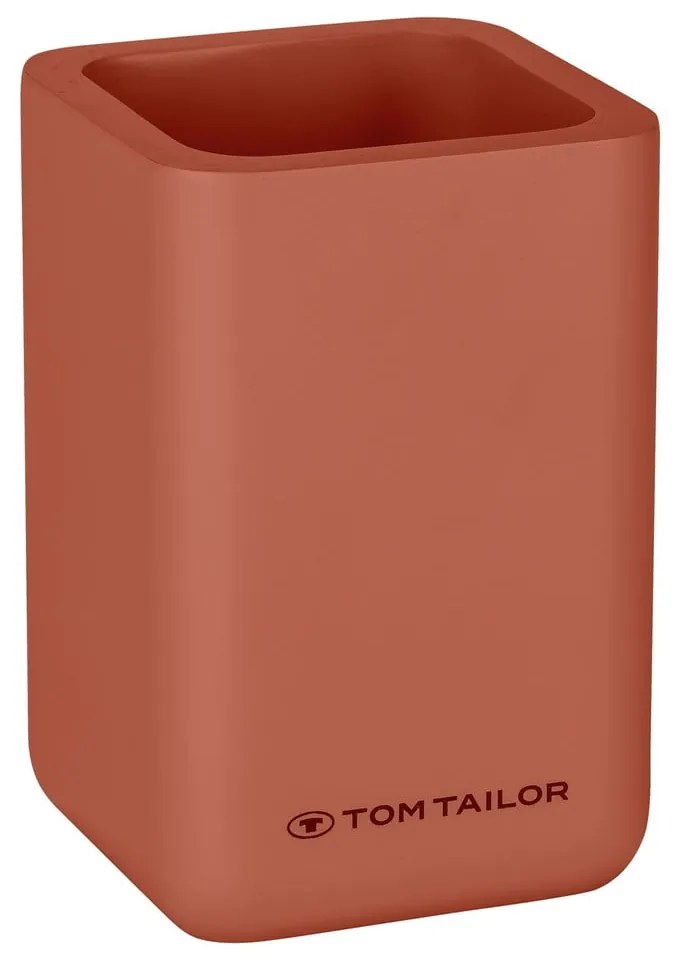 Portaspazzolino in poliresina arancione Tom Tailor T-Rounded – Wenko