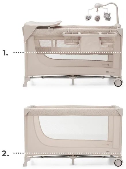 KINDERKRAFT - Culla da viaggio JOY 2 con accessori beige