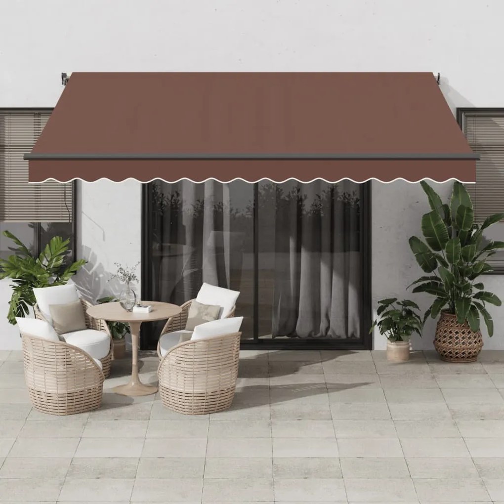 Tenda Da Sole Retrattile Automatica 400x300 Cm Marrone /