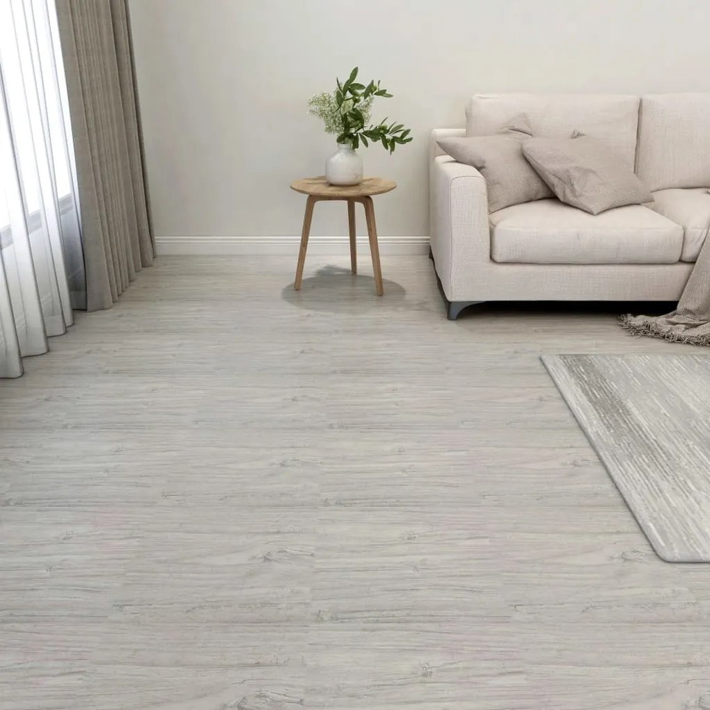 Listoni Pavimenti Autoadesivi 55 Pz İn Pvc 5,11m² Grigio Chiaro /