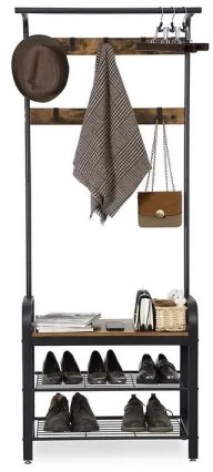 Appendiabiti a piantana NAVOR marrone/nero