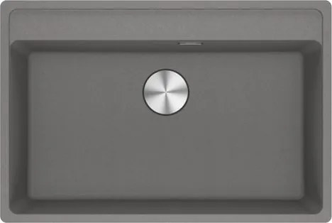 Lavello integrato 1 vasca in fragranite argento FRANKE Maris L 51 x L 76 cm
