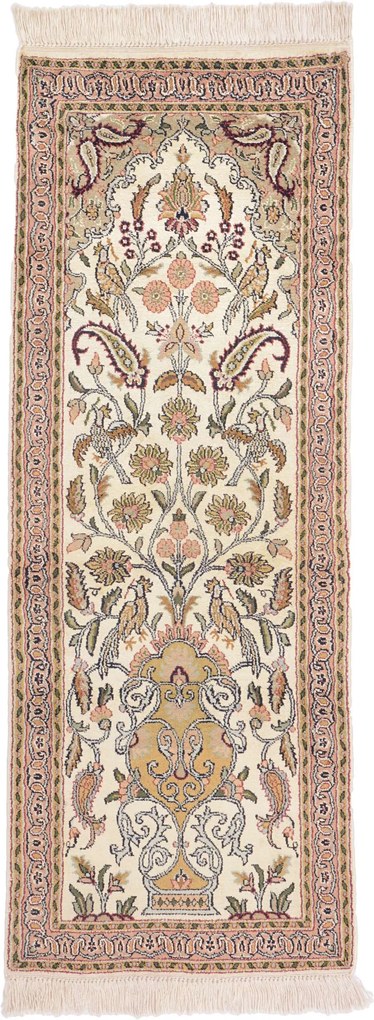 Cashmere Silk Tappeto orientale 130x50 (Indian) Annodato A Mano