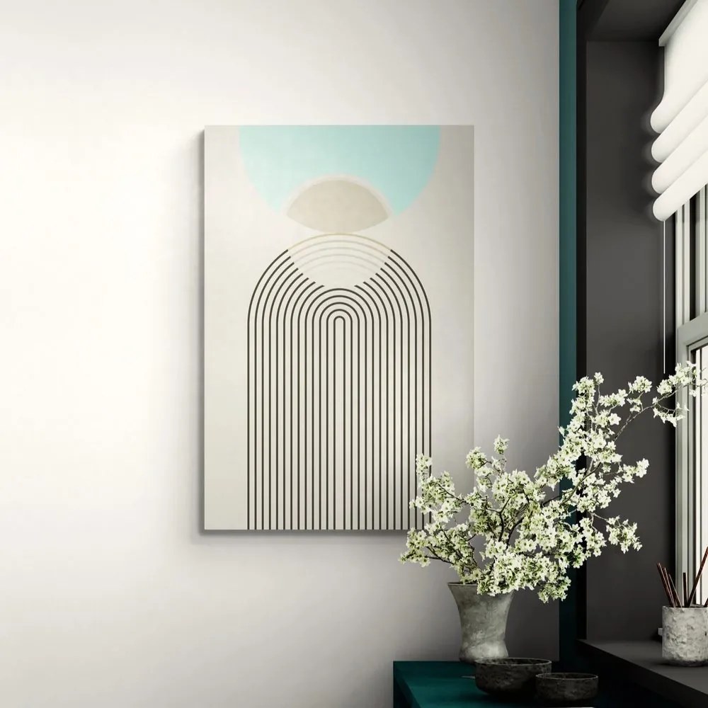 Quadro su tela – Arcobaleno del futuro Mid-Century