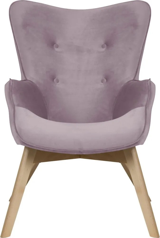Poltrona lavanda con rivestimento in velluto Niko – Ropez
