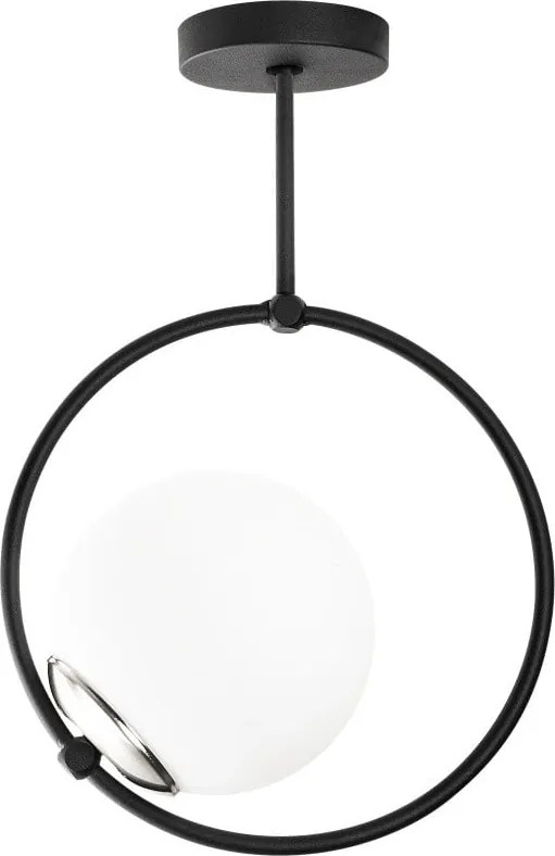 Lampadario nero con paralume in vetro Chandelier – Opviq lights