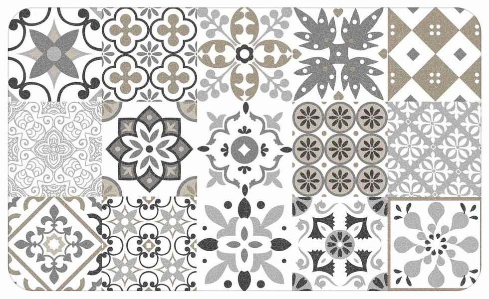 Tappeto bianco in PVC 45x75 cm Salou – douceur d'intérieur