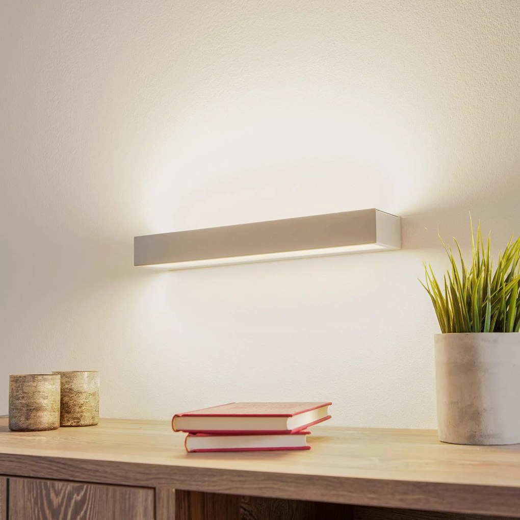 MCJ Applique a LED Mera, larghezza 40 cm, alluminio, 3.000 K