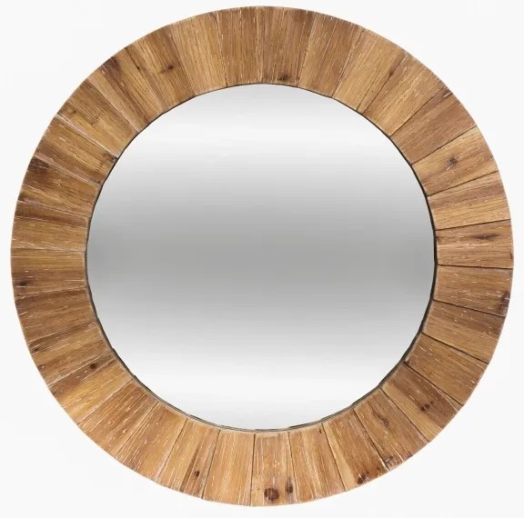 Atmosphera - Specchio da parete PAMELA diametro 83 cm abete