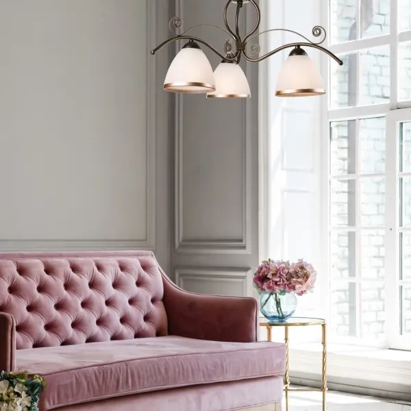 Lampadario a sospensione con catena RETRO II 3xE27/60W/230V