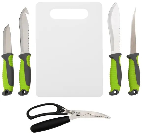 Utensili per grigliare in acciaio inossidabile con custodia 6 pz